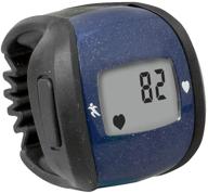 💙 blue healthsmart sports pulse ring heart rate monitor with stopwatch, clock, and lanyard logo