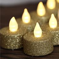 🕯️ 24-pack battery operated gold led tea lights: flickering warm white flameless votive candles for wedding, table, festival celebration логотип