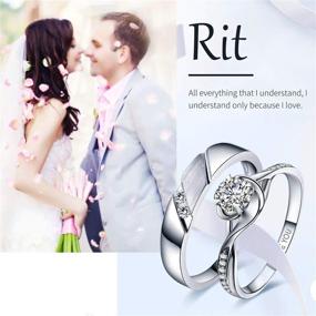 img 3 attached to 💍 Sunamy Endless Love Matching Couple Rings: Romantic Heart Design, Adjustable S925 Silver - Perfect Engagement & Anniversary Ring Set for Him and Her