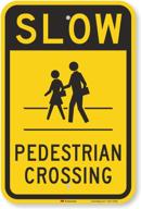 smartsign slow pedestrian crossing reflective logo