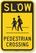 smartsign slow pedestrian crossing reflective logo