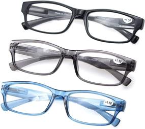 img 3 attached to 👓 Spring Hinge Vintage Reading Glasses: Mixed Colors for Comfortable Vision in Men and Women