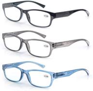 👓 spring hinge vintage reading glasses: mixed colors for comfortable vision in men and women logo