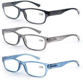img 4 attached to 👓 Spring Hinge Vintage Reading Glasses: Mixed Colors for Comfortable Vision in Men and Women