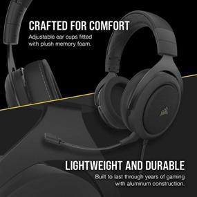 img 1 attached to 🎧 Обновленный Corsair HS60 Pro - игровая гарнитура для ПК с 7.1 виртуальным окружающим звуком и USB DAC - наушники с сертификатом Discord - совместимые с Xbox One, PS4, Nintendo Switch - углерод