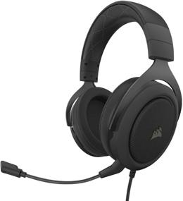 img 4 attached to 🎧 Обновленный Corsair HS60 Pro - игровая гарнитура для ПК с 7.1 виртуальным окружающим звуком и USB DAC - наушники с сертификатом Discord - совместимые с Xbox One, PS4, Nintendo Switch - углерод