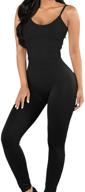 women's sexy bodycon bodysuit romper jumpsuit: stylish full suit strap tank with long pants leggings for a stunning look! logo