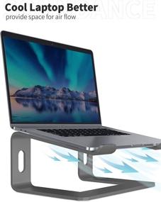 img 1 attached to 👨 Soundance Aluminum Laptop Stand: Ergonomic Computer Riser for 10-15.6" Notebooks, Grey