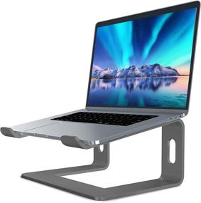 img 4 attached to 👨 Soundance Aluminum Laptop Stand: Ergonomic Computer Riser for 10-15.6" Notebooks, Grey