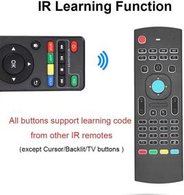 img 1 attached to 📱 MX3 Pro Backlight 2.4G Mini Wireless Keyboard Air Remote Mouse - 3D Fly Remote Controller with 3-Gyro 3-Gsensor - Nano USB Receiver - Ideal for Android TV Box, IPTV, Mini PC & Smart Projector