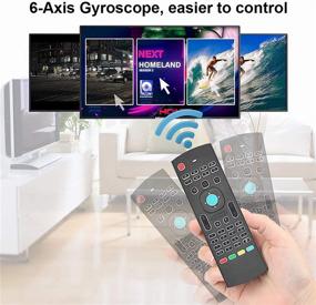 img 2 attached to 📱 MX3 Pro Backlight 2.4G Mini Wireless Keyboard Air Remote Mouse - 3D Fly Remote Controller with 3-Gyro 3-Gsensor - Nano USB Receiver - Ideal for Android TV Box, IPTV, Mini PC & Smart Projector