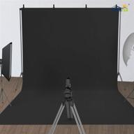 🎥 issuntex 9x15ft polyester background backdrop, photo studio, collapsible high density screen for video photography and television - black logo