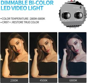 img 1 attached to GVM LED Video Lighting Kits with APP Control: Bi-Color Variable 2300K~6800K & Digital Display Brightness of 10~100% for Video Photography - CRI97+ TLCI97, Panel + Barndoor