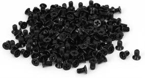 img 2 attached to 🔩 uxcell 300pcs 6#-32 Flat Phillips Head Hard Drive Screws for PC Case - Black 3.5-inch HDD
