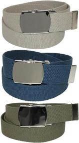 img 4 attached to 👔 Stylish CTM Cotton Nickel Buckle Belts: Vibrant Colors for a Fashionable Look