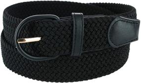 img 4 attached to 👨 Stylish Men's Accessories: CTM Elastic Braided Covered Belts now Available