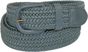 img 1 attached to 👨 Stylish Men's Accessories: CTM Elastic Braided Covered Belts now Available