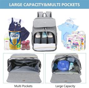 img 1 attached to Backpack Multi Functional Changing Stroller Portable Diapering and Diaper Bags