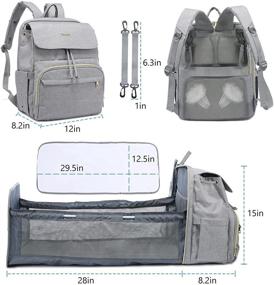 img 3 attached to Backpack Multi Functional Changing Stroller Portable Diapering and Diaper Bags