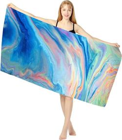 img 2 attached to Microfiber Beach Towel Lightweight Accessories