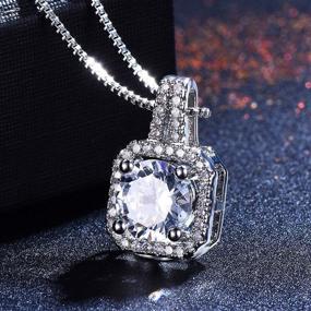 img 1 attached to Bamos Solitaire Cubic Zirconia Necklace 🌟 – Enhance Your Jewelry Collection with Elegance