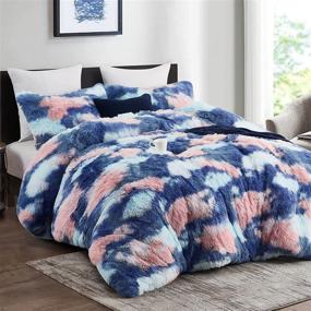 img 3 attached to 🛏️ Hobed Life Plush Faux Fluffy Fur Comforter Set - Twin/Twin XL Size Bed Set with Premium Down Alternative Filling - College Dorm Room Bedding Set, Warm & Soft - Thick & Luxurious - 730gsm, Super Value