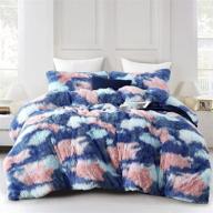 🛏️ hobed life plush faux fluffy fur comforter set - twin/twin xl size bed set with premium down alternative filling - college dorm room bedding set, warm & soft - thick & luxurious - 730gsm, super value logo