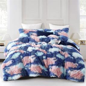 img 4 attached to 🛏️ Hobed Life Plush Faux Fluffy Fur Comforter Set - Twin/Twin XL Size Bed Set with Premium Down Alternative Filling - College Dorm Room Bedding Set, Warm & Soft - Thick & Luxurious - 730gsm, Super Value