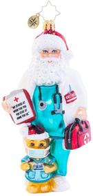 img 2 attached to 🎅 Dr. Claus Cares Christopher Radko Hand-Crafted Covid Christmas Ornament