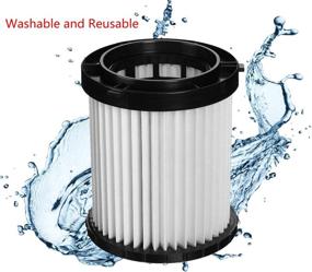 img 1 attached to 🔍 Wadoy DCV5801H Hepa Replacement Filter (2 Pack) - Washable & Reusable - Compatible with DCV580 & DCV581H Wet Dry Vacuum