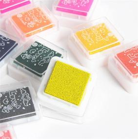 img 2 attached to SBYURE Craft Ink Pad Stamps - 24 Colors Rainbow Finger 🎨 Ink pad for Kids DIY - Washable Ink Pads for Rubber Stamps Partner