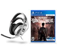 🎮 immersive gaming experience: maximum games rig 4vr white stereo headset with the walking dead: sinners and saints psvr for playstation 4 логотип