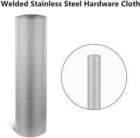 img 1 attached to 🔒 36 inch x 50ft Stainless Steel Welded Wire Mesh 1/2 inch Square Hardware Cloth 18 Gauge - Perfect for Premium DIY Cages, Rodent Mesh, Cabinets, and Window Screen