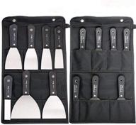 🛠️ 7pcs putty knife set with storage bag - stainless steel drywall tools for spreading spackle & mud, taping, scraping paint logo