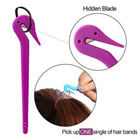 img 1 attached to 💇 Gexolenu Elastic Rubber Hair Bands Remover Cutter - Pain-Free Ponytail Removal Tool (4pcs)