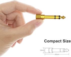 img 3 attached to 🎧 CableCreation 6.35mm Male to 3.5mm Female Stereo Audio Adapter - Gold Plated 5-Pack for Headphone, iPod, Guitar, Mixing Console & More