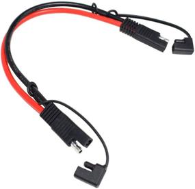 img 1 attached to 🔌 LIXINTIAN 10AWG [2 Pack] SAE Power Automotive Extension Cable - SAE to SAE DC Power Quick Disconnect/Connect Wire Harness with Dust Cap (30cm)