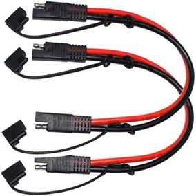 img 2 attached to 🔌 LIXINTIAN 10AWG [2 Pack] SAE Power Automotive Extension Cable - SAE to SAE DC Power Quick Disconnect/Connect Wire Harness with Dust Cap (30cm)