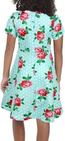 img 3 attached to Vintage Sleeve Pockets Girls' Clothing and Dresses - GORLYA GOR1006