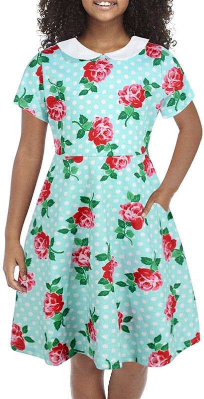 gorlya sleeve vintage pockets gor1006 girls' clothing and dressesロゴ