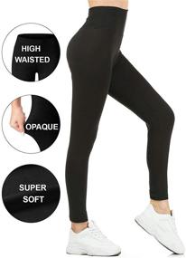 img 3 attached to Gnpolo Womens Waisted Leggings Control