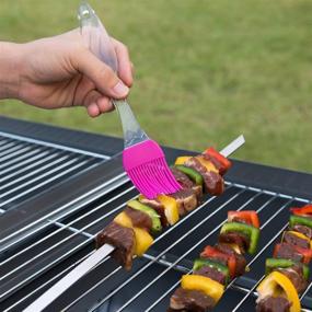 img 2 attached to 🍗 Uniwit 5pcs Silicone Basting Pastry & BBQ Brush Set - Perfect for Grilling, Marinating, and Basting - Turkey Baster and Barbecue Utensil Combo - (6.89" 1.28" LW)