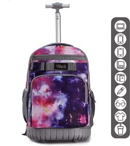 img 3 attached to Tilami Rolling Backpack with Pencil Wheeled Feature – the Perfect Laptop Backpacks