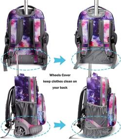 img 1 attached to Tilami Rolling Backpack with Pencil Wheeled Feature – the Perfect Laptop Backpacks