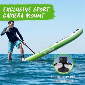 img 1 attached to 🏄 DAMA 10'6"×31"×6" Inflatable Stand Up Paddle Board Set: Ultra-Light, Camera Mount, Adjustable Paddle, Pump, Travel Backpack, Waterproof Bag