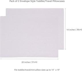 img 3 attached to Belsden 600TC Cotton Toddler Pillowcase, 2 Pack Travel Pillow Case - Envelope Closure, 14x20in, Breathable Soft Covers - Gray