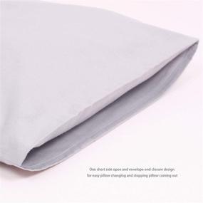 img 2 attached to Belsden 600TC Cotton Toddler Pillowcase, 2 Pack Travel Pillow Case - Envelope Closure, 14x20in, Breathable Soft Covers - Gray