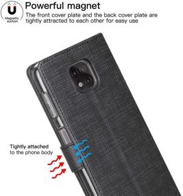 img 1 attached to Rugged Folio Wallet Case for Moto G Power 2021 - Clear TPU Bumper & Magnetic Closure - Ultimate Protection in Black