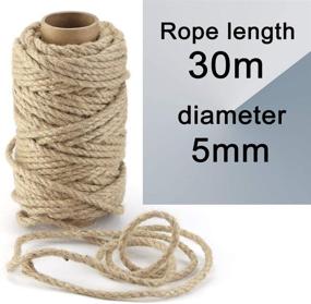 img 3 attached to 🐱 Cat Scratching Post Tree Refill Replacement - Amersumer 5mm 98 Ft Cat Jute Rope, DIY Scratcher Repairing Hemp Rope for Cat Tree and Tower