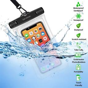 img 3 attached to Karvense Waterproof Phone Bag Floating - 2 Pack, Universal Dry Bag for iPhone, Samsung Galaxy, LG, and More - Keep Your Phone Safe and Dry!